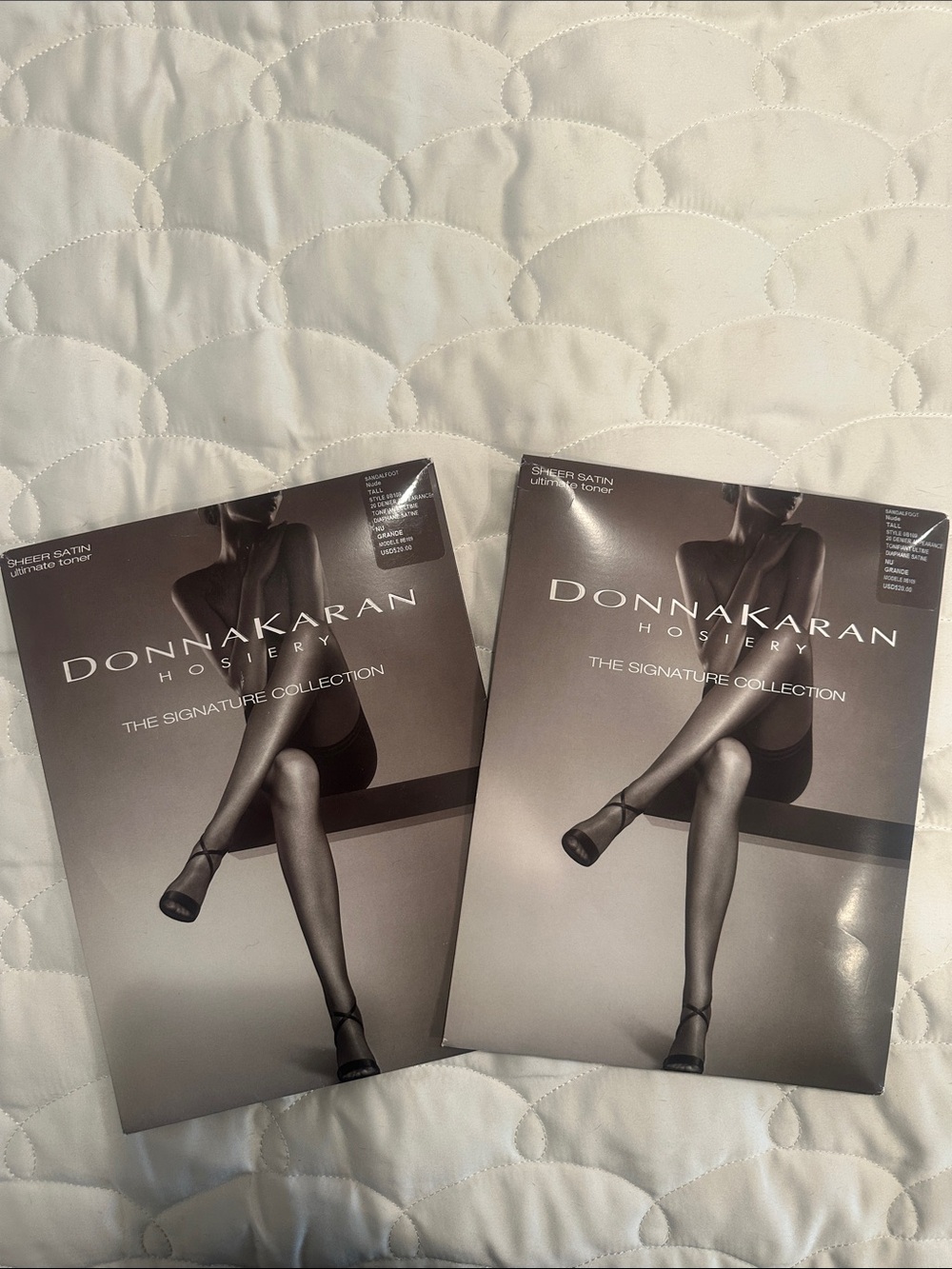 Donna Karan Sheer Satin Hosiery - Black (2 Pack)